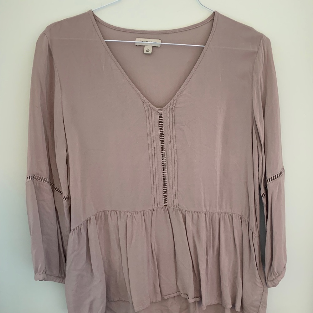 Calvin Klein Taupe Blouse